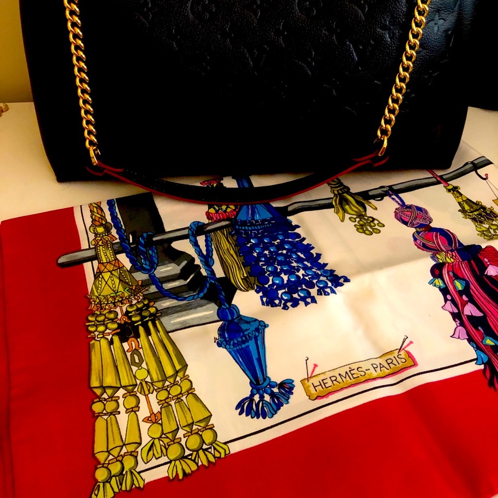 Oversized Vintage Hermès Scarf - Tassel Motif